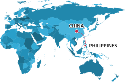 Çin'den Filipinler'e deniz yoluyla nakliye acentesi